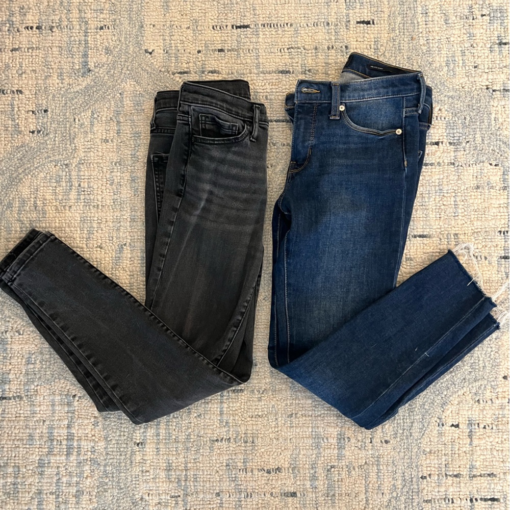 Two pairs of skinny jeans